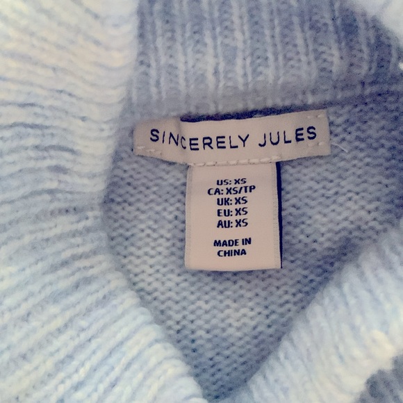 Sincerely Jules Light Blue Sweater Vest XS - Picture 4 of 6